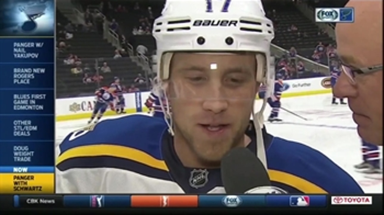 Schwartz on returning to Blues' lineup: 'Excited, a little anxious, a little nervous'