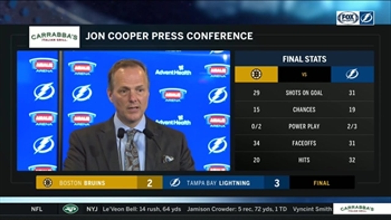 Jon Cooper breaks down Lightning's win over Bruins