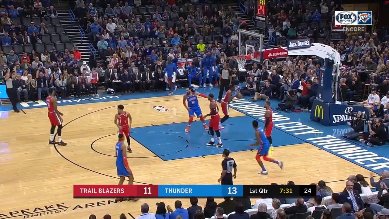 WATCH: Chris Paul Knocks Down the 3-Pointer in the 1st | Thunder ENCORE