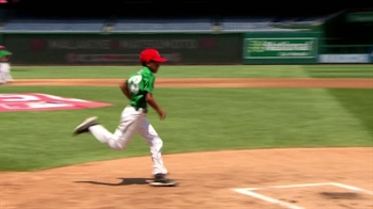 Malakye Matsumoto represented the Angels with style in the Pitch, Hit, Run competition