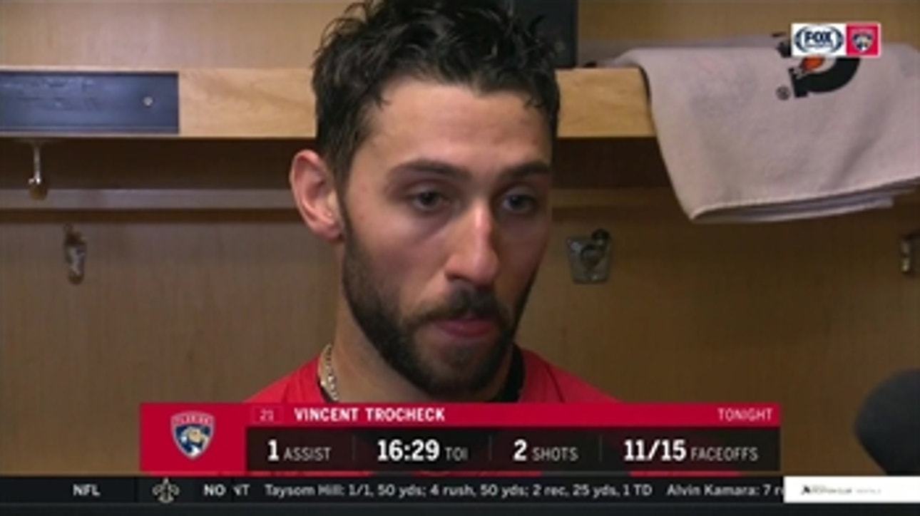 Vincent Trocheck talks Panthers' bounce-back win vs. Penguins