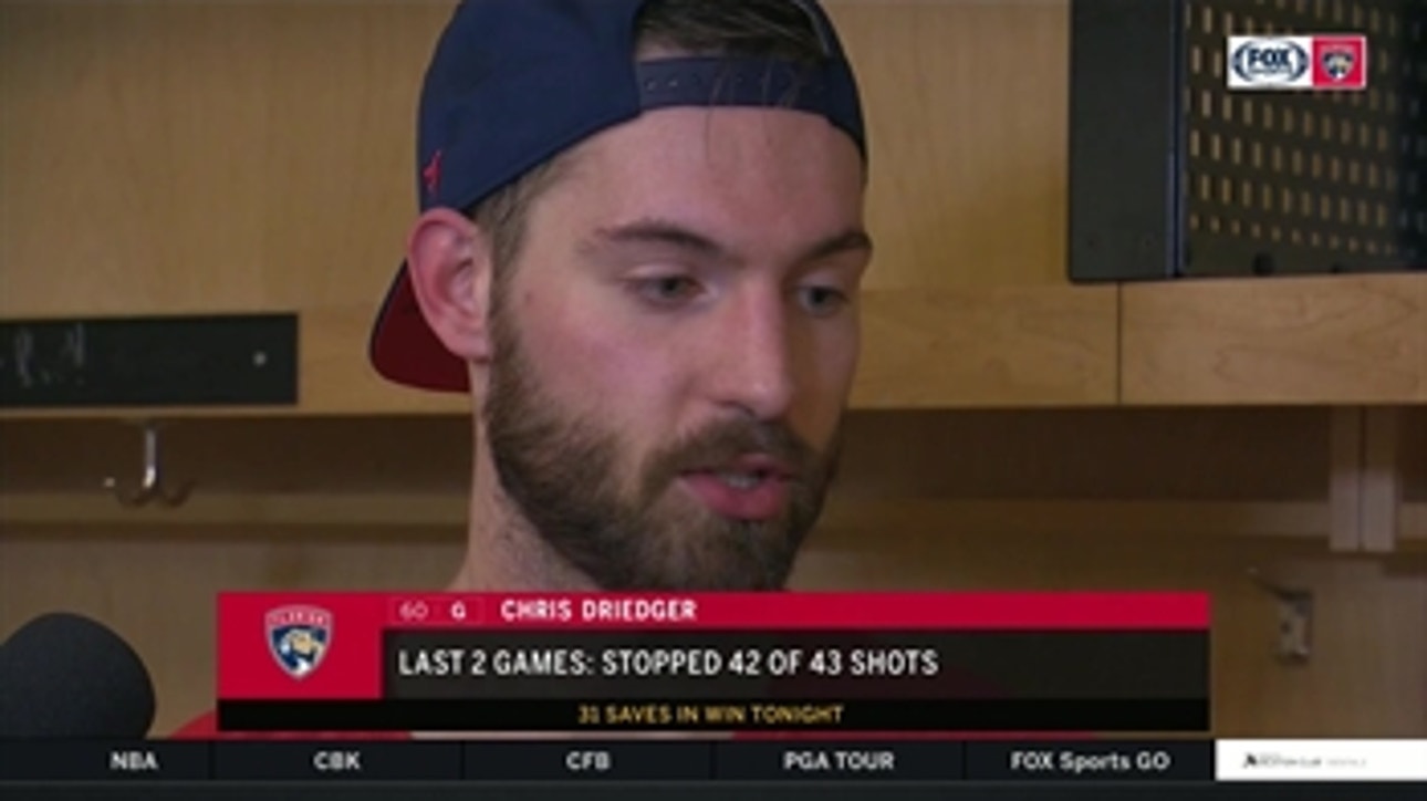 Chris Driedger discusses how he was able to stifle Penguins after 4-1 win
