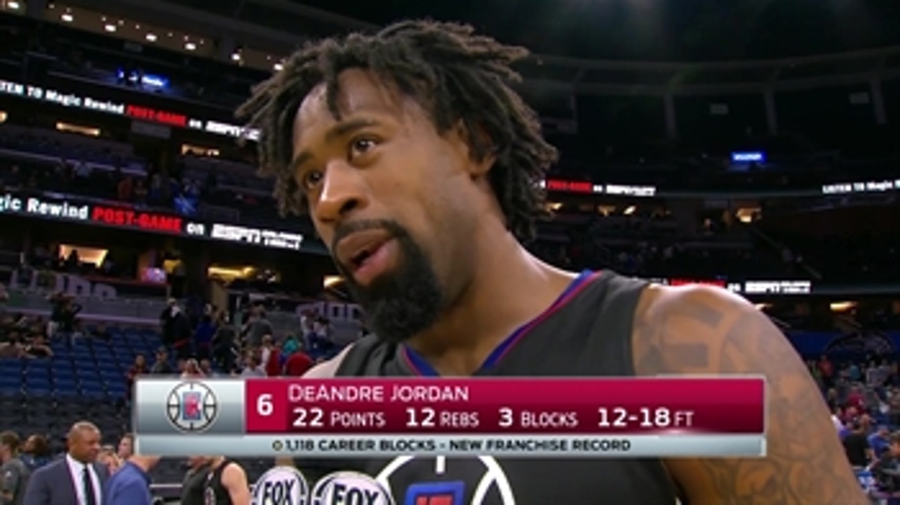 DeAndre Jordan becomes Clippers' career blocks leader in win over Magic