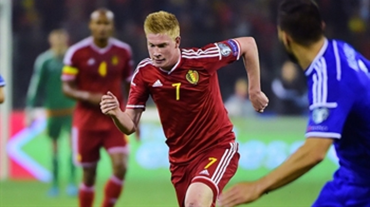 Kevin De Bruyne strike from distance gives Belgium 2-1 lead - Euro 2016 Qualifiers Highlights