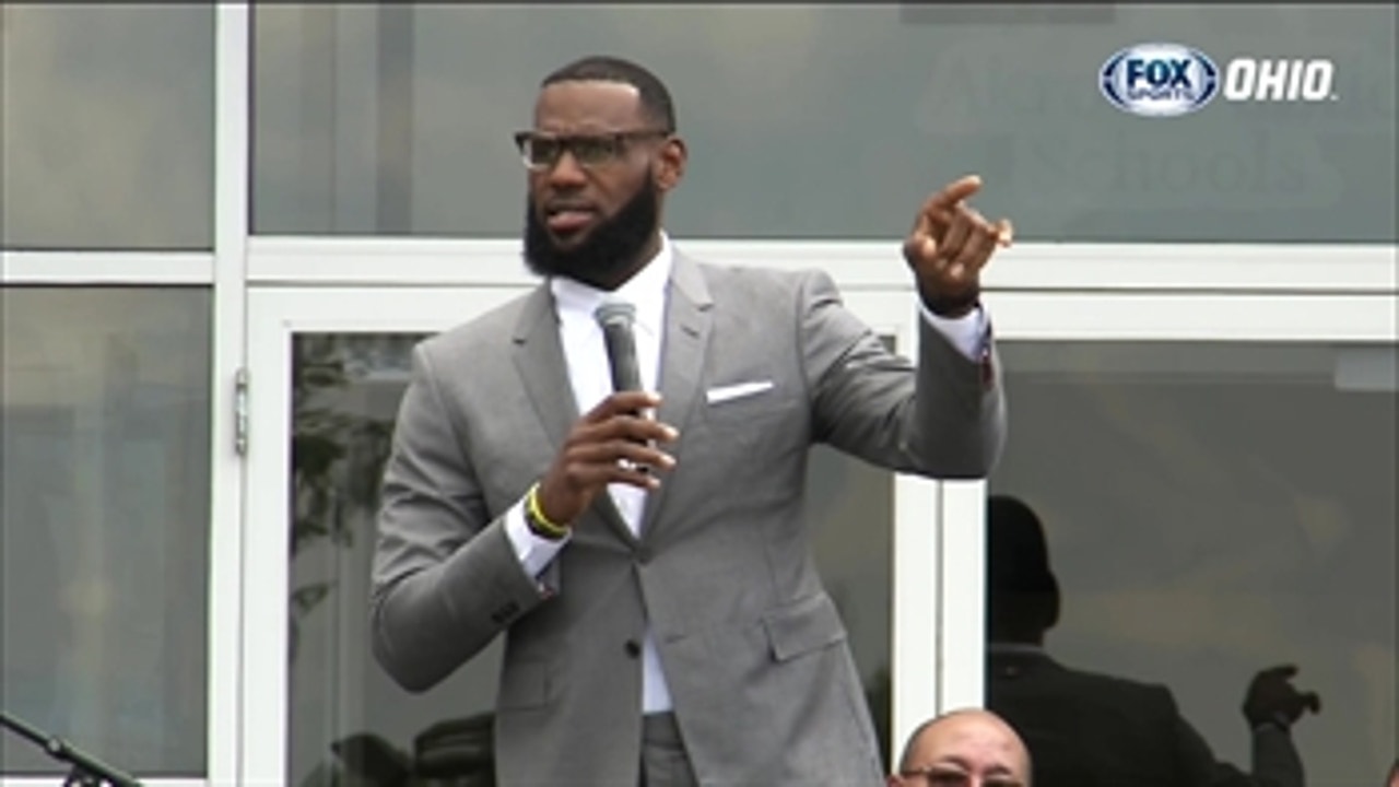 LeBron outlines the mission of his I PROMISE School for at-risk youth in Akron