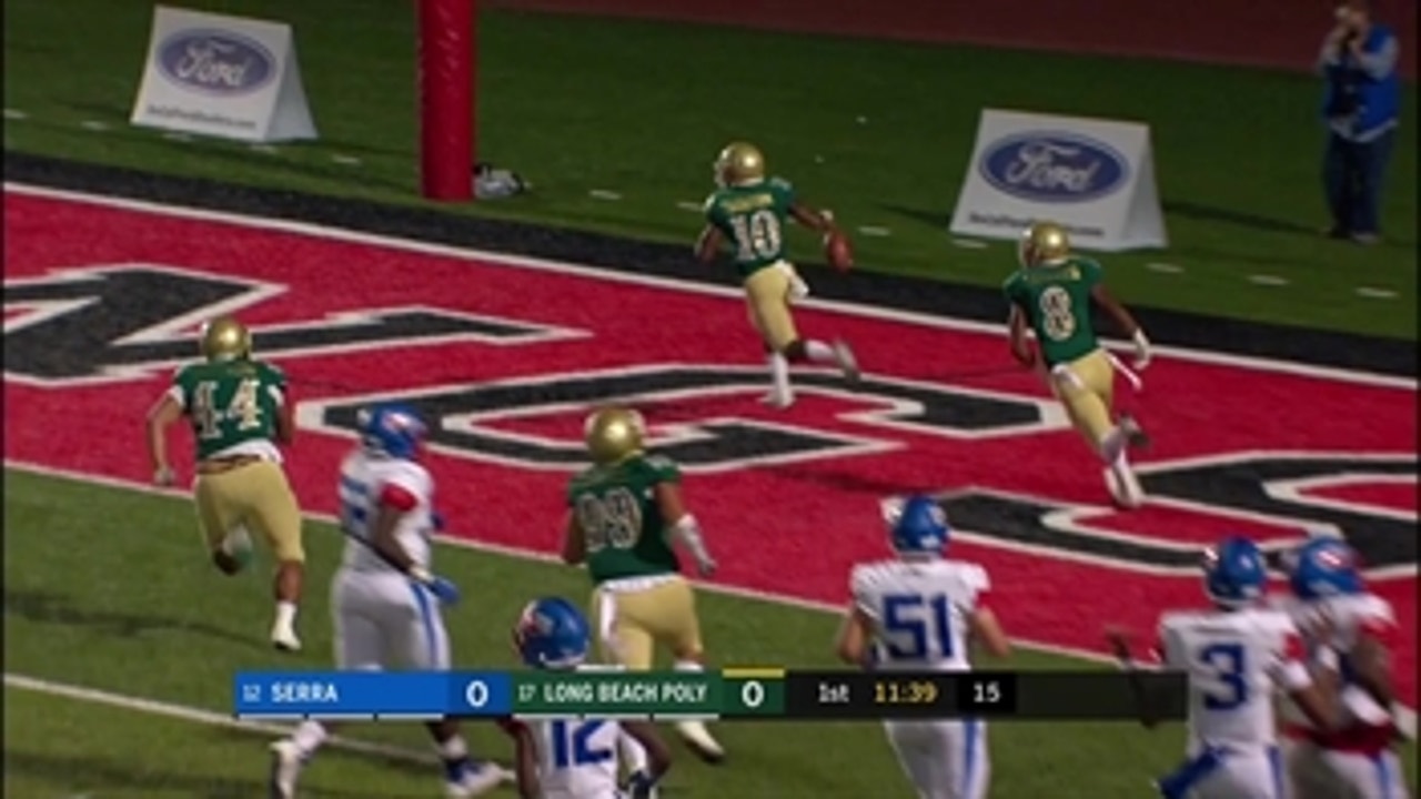 Week 3: PICK 6 ALERT ... on first play of the game for Long Beach Poly