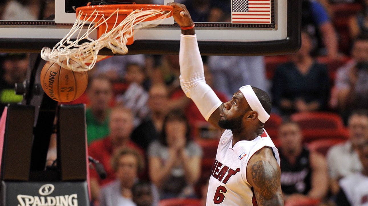 LeBron kisses fan after Heat sink Celtics