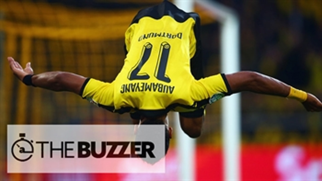 Aubameyang sets Bundesliga record with goals in six straight games