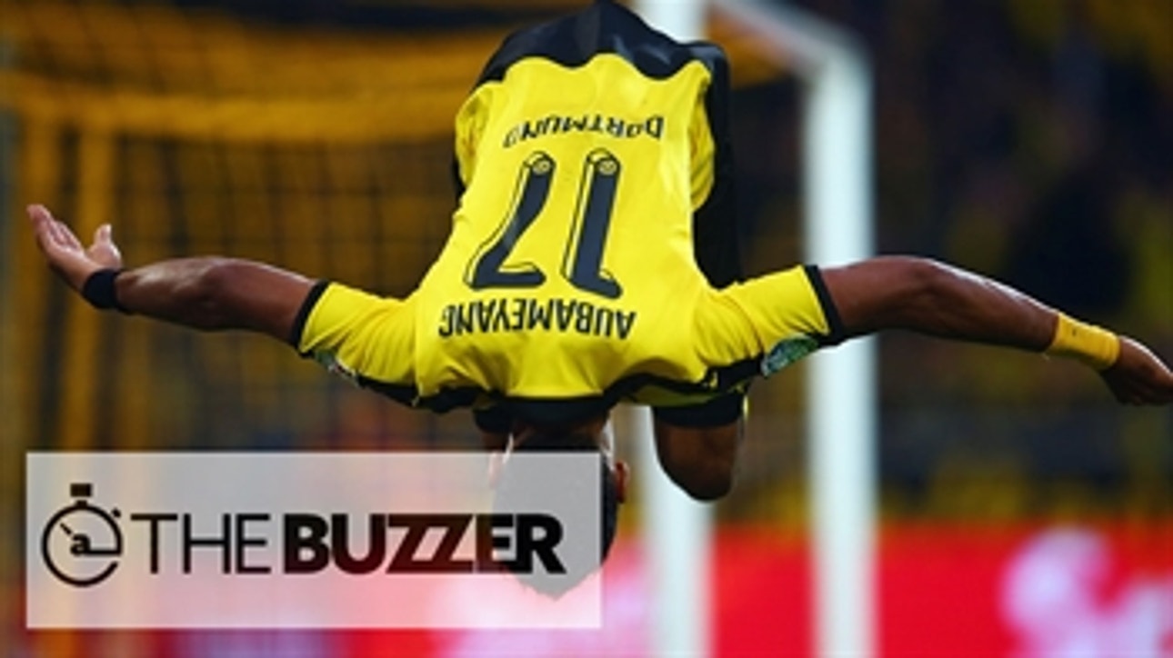 Aubameyang sets Bundesliga record with goals in six straight games