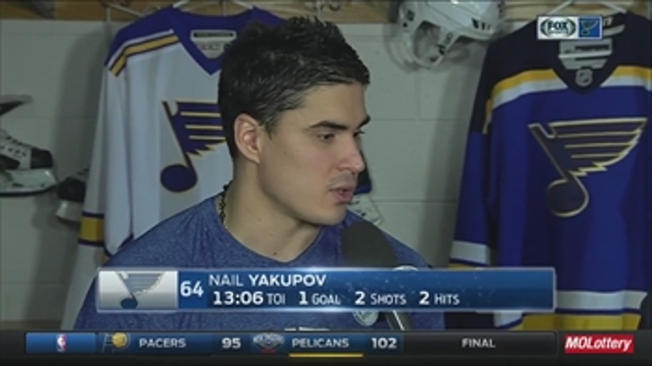 Blues' Yakupov says he didn't know he scored at first