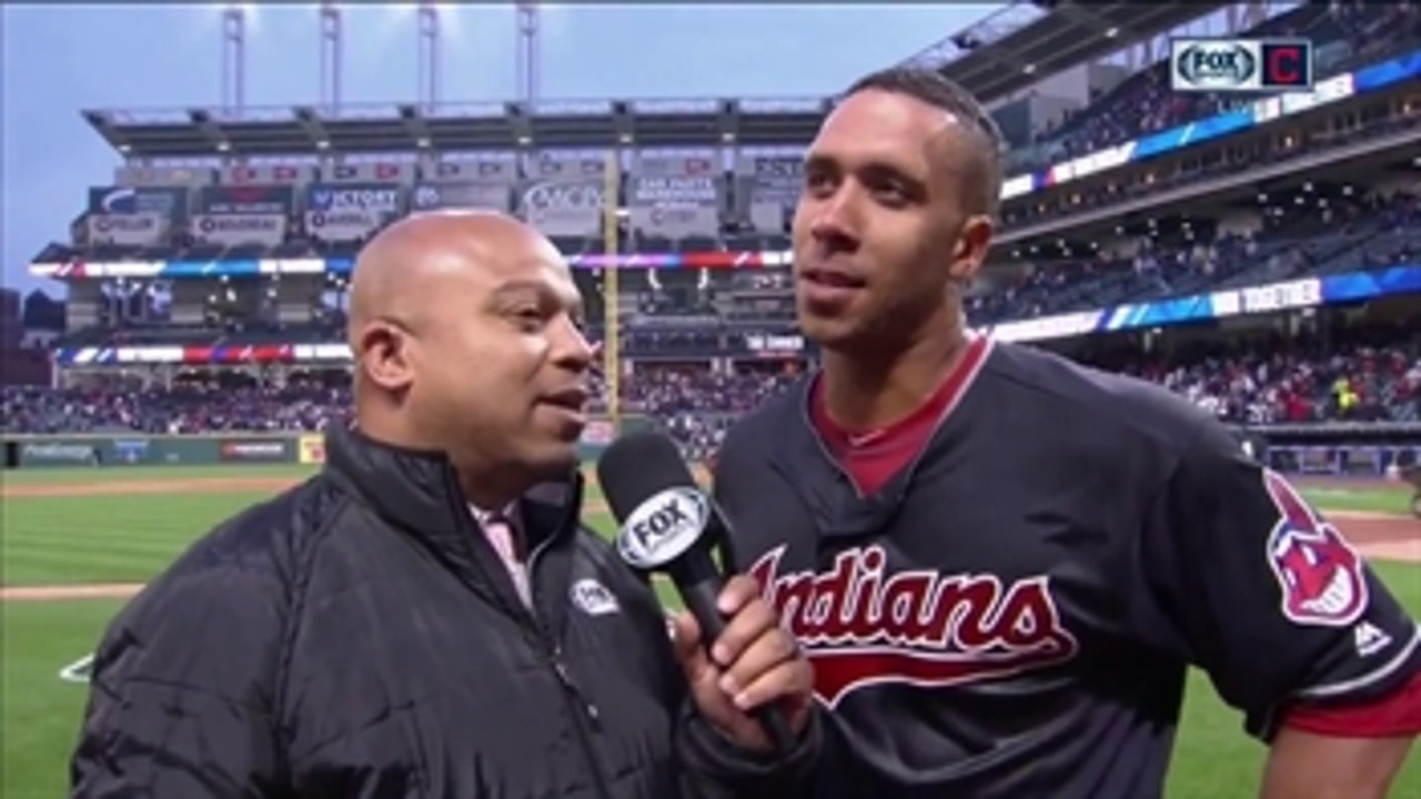 An emotional Michael Brantley discusses walk-off after winning home opener