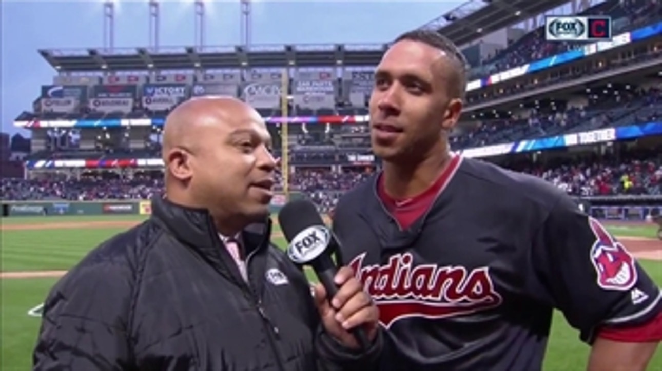 An emotional Michael Brantley discusses walk-off after winning home opener
