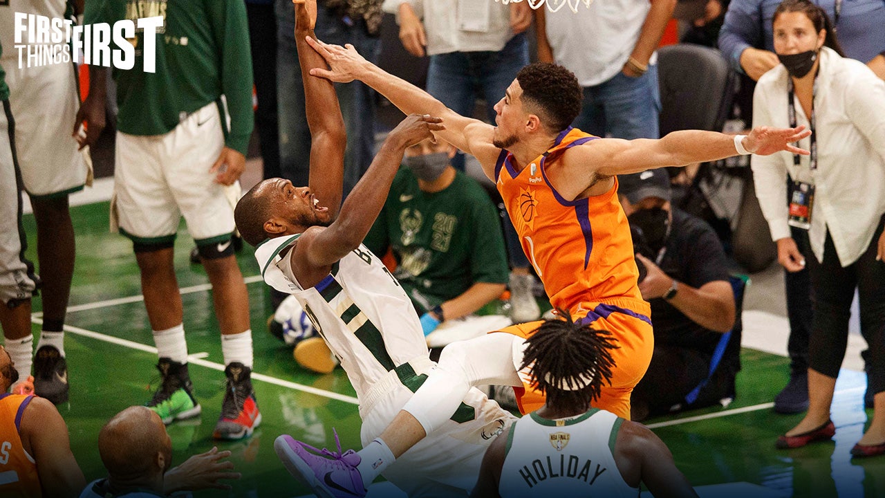 Chris Broussard on whether Devin Booker or Khris Middleton had a better Game 4 | FIRST THINGS FIRST