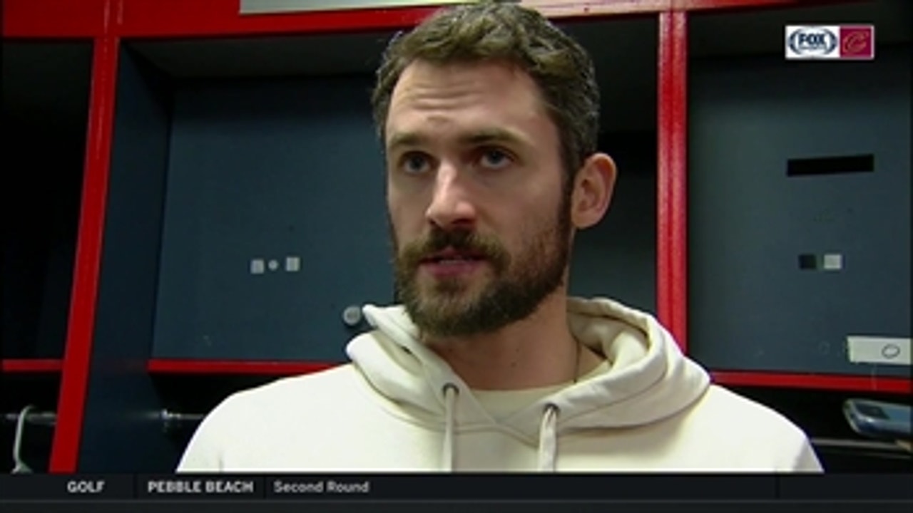 Kevin Love was excited to return to the floor for the Cavaliers