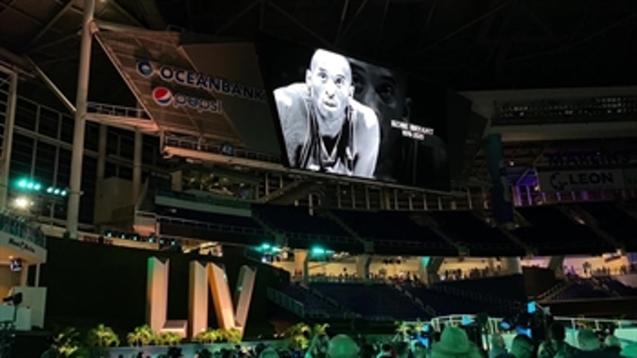 Fans chant Kobe Bryant's name at Super Bowl Opening Night