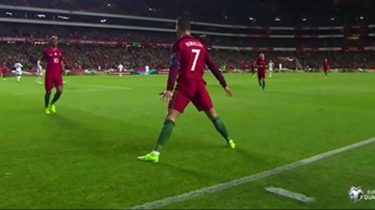 Cristiano Ronaldo scores for Portugal against Hungary ' 2018 World Cup Qualifying