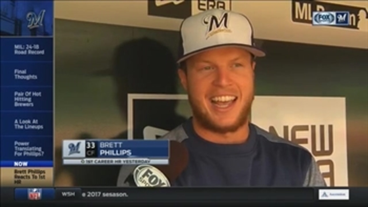 Brewers' Phillips describes first career MLB homer