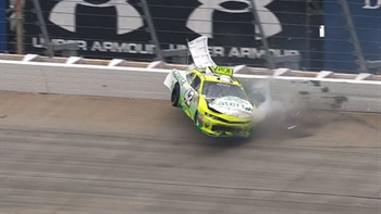 NXS: Justin Marks Wrecks Hard into Outside Wall  - Dover 2016