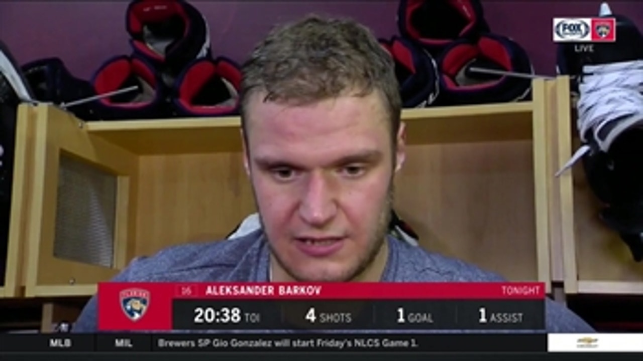 Aleksander Barkov says Panthers need to cut down on small mistakes, trust one another after loss to Columbus