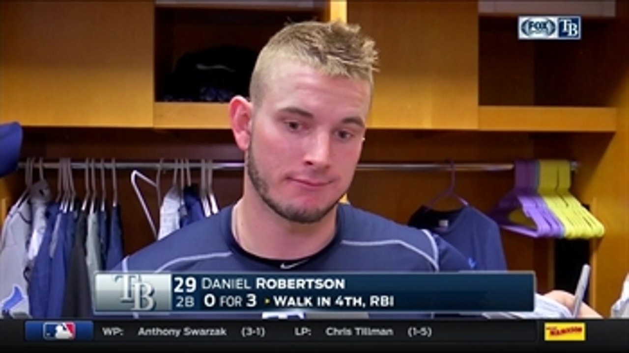 Rays' Robertson says errors uncharacteristic, eager for next game