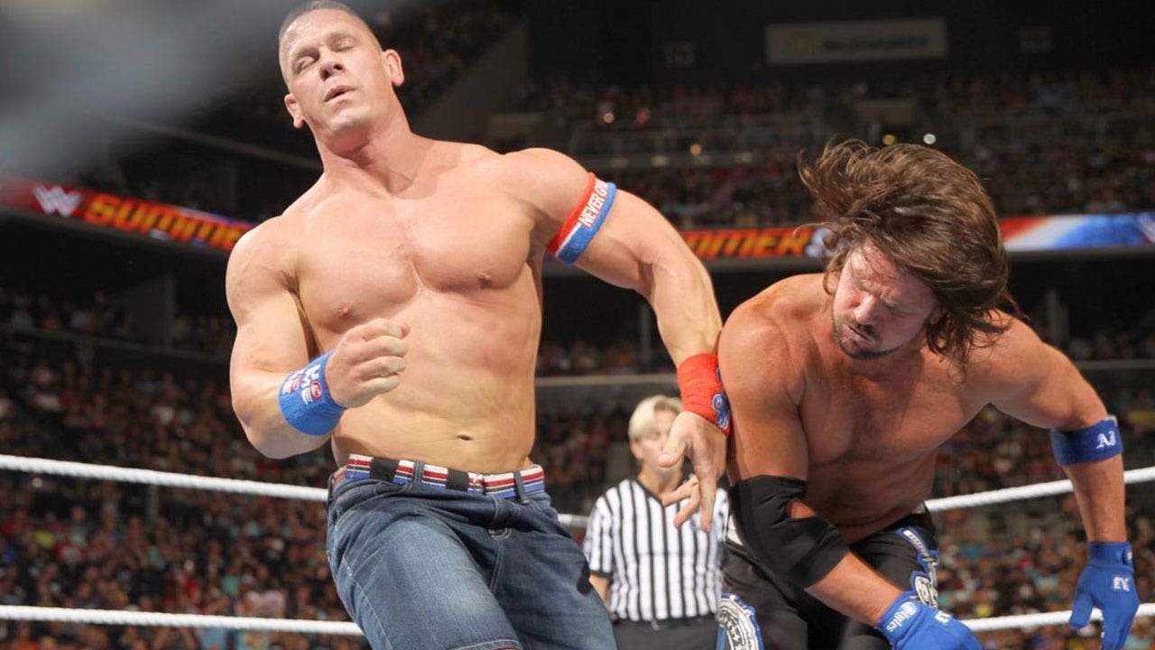AJ Styles makes statement, takes down John Cena | 2016 SUMMER SLAM
