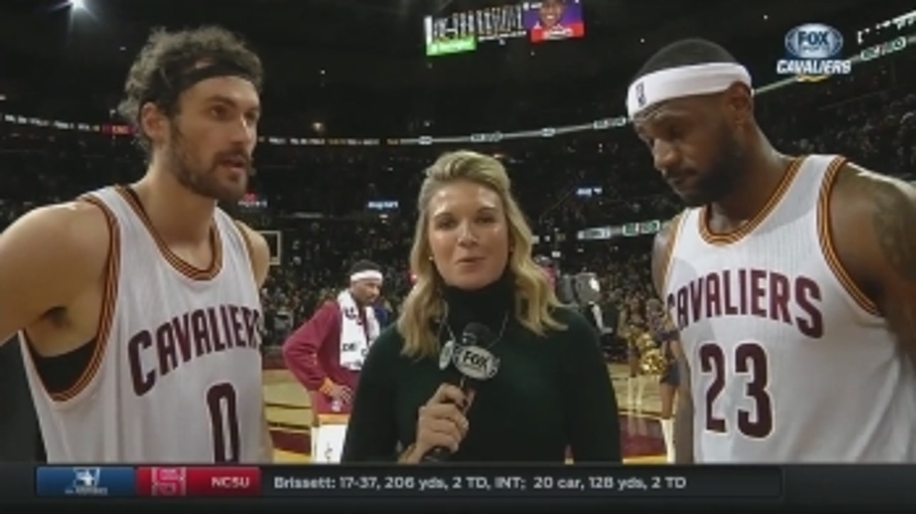 LeBron and Kevin Love's postgame interview after LeBron's game winning shot