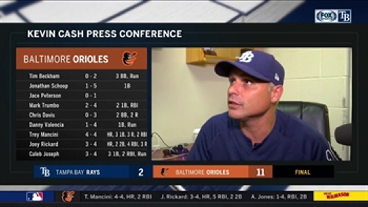 Kevin Cash breaks down Jalen Beeks' Rays debut, loss to Orioles