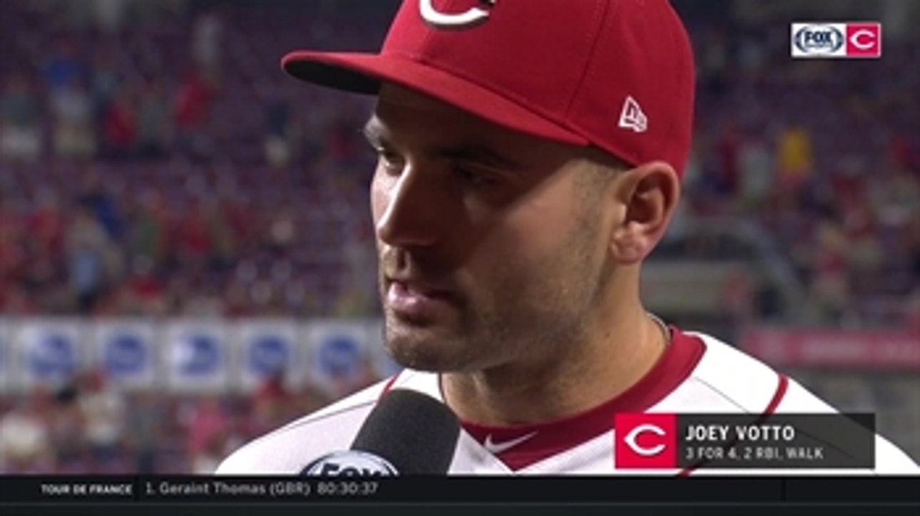 Joey Votto is excited about the improvement of the Reds infield defense