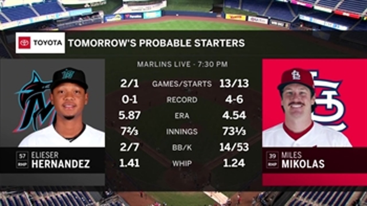 Marlins begin road trip with rematch against Cardinals
