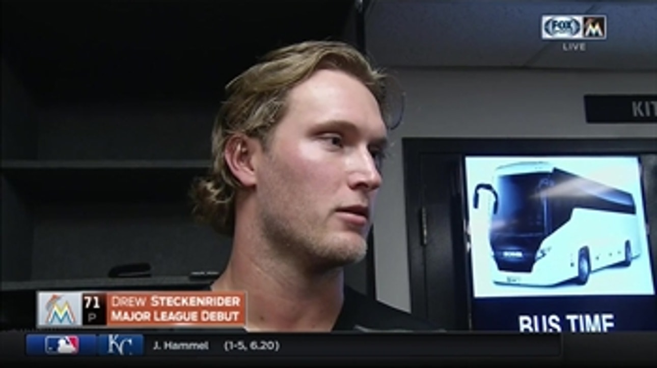 Drew Steckenrider says he had a bit of butterflies before MLB debut