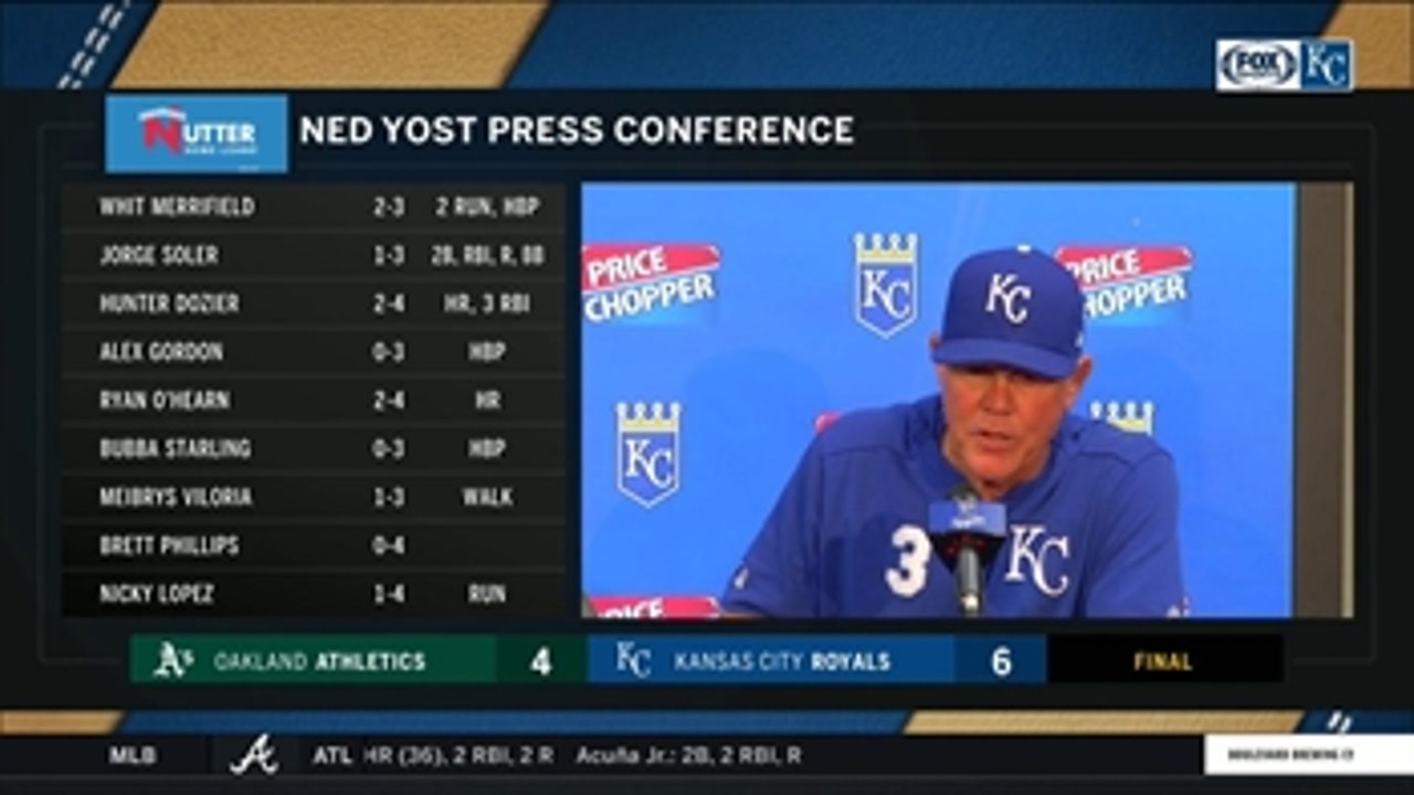 Yost: 'It was a pretty good night from our offense' in win over A's