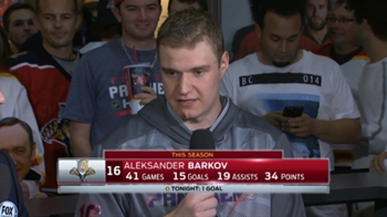 Panthers'  Aleksander Barkov on win, playing alongside Jaromir Jagr