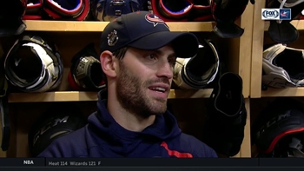 Boone Jenner smiles ear-to-ear discussing grandfather's recognition at CBJ opener