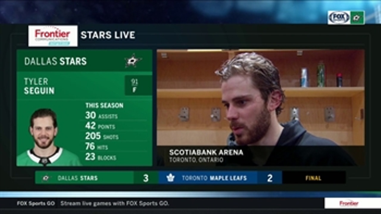 Tyler Seguin on Breaking the Goal Drought, Stars win vs. Maple Leafs