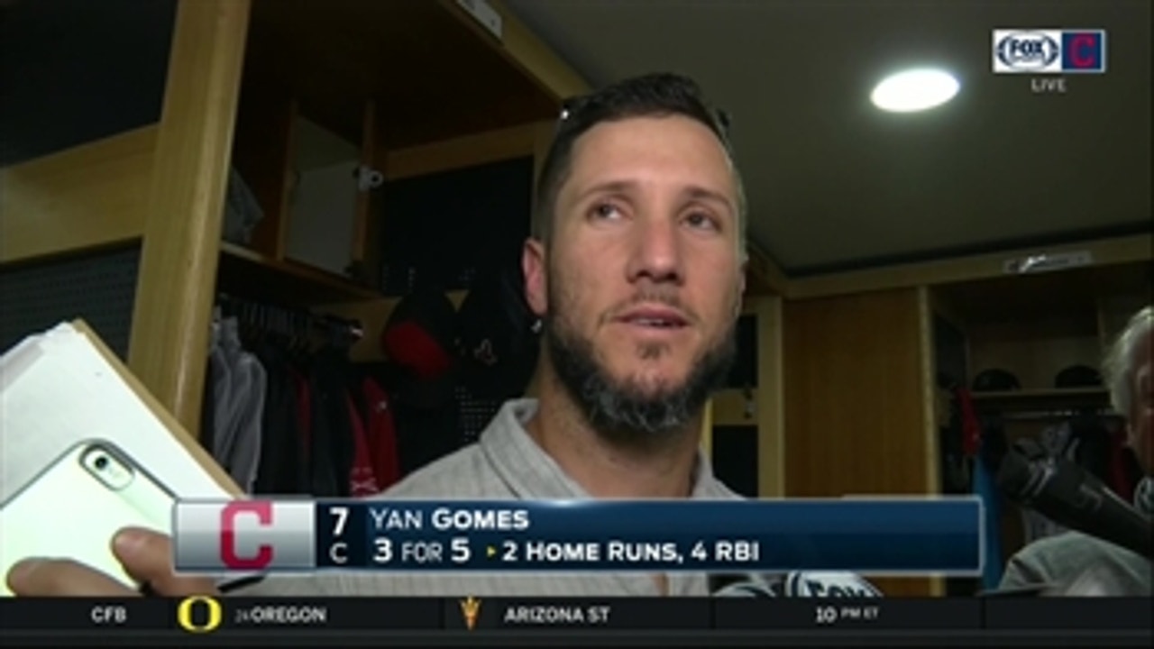 Yan Gomes has some fun with reporter who asks about losing