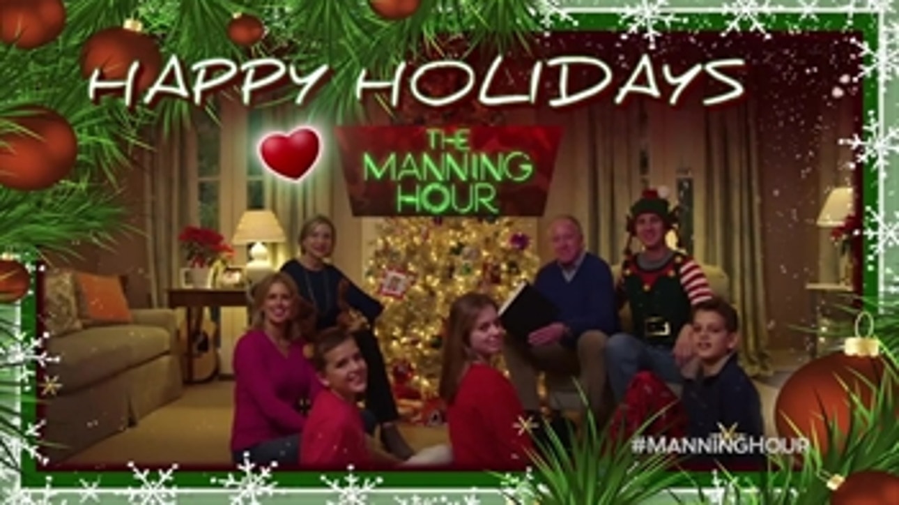 Merry Christmas from Cooper Manning's family ' FOX NFL KICKOFF ' #MANNINGHOUR