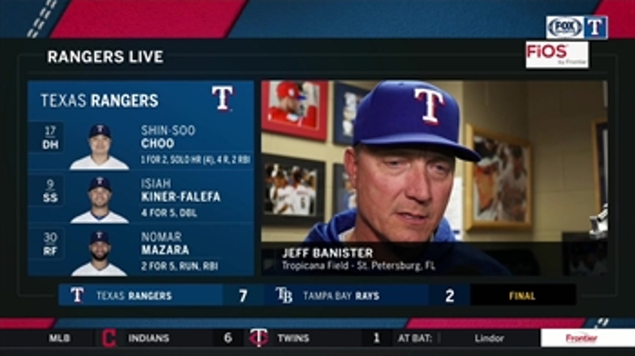 Jeff Banister on Rangers setting the table in win over Rays