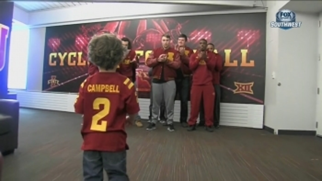Coach Campbell's son Rudy stealing the show in Ames