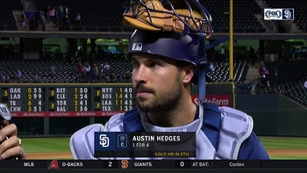 Austin Hedges talks about his home run, Lucchesi's performance