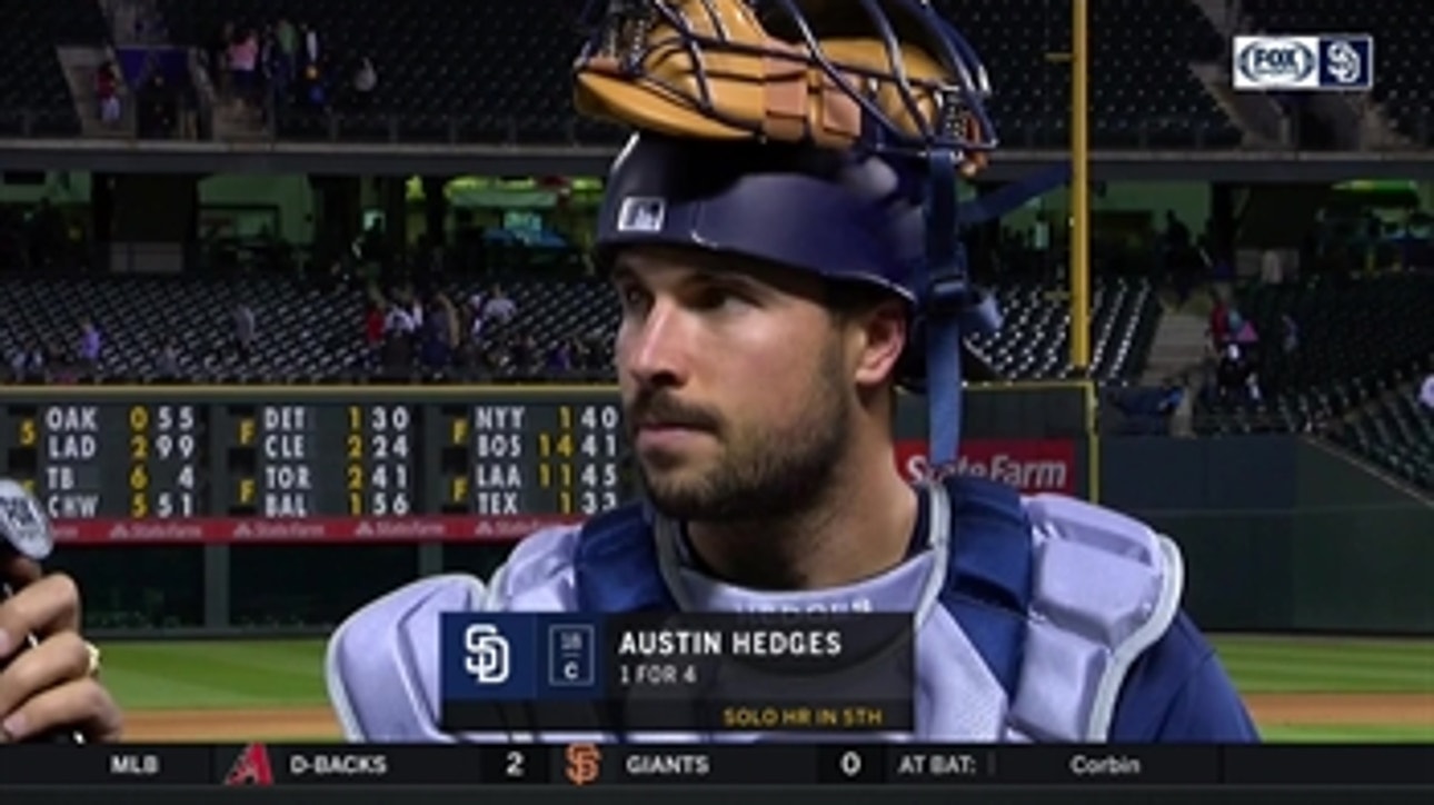 Austin Hedges talks about his home run, Lucchesi's performance