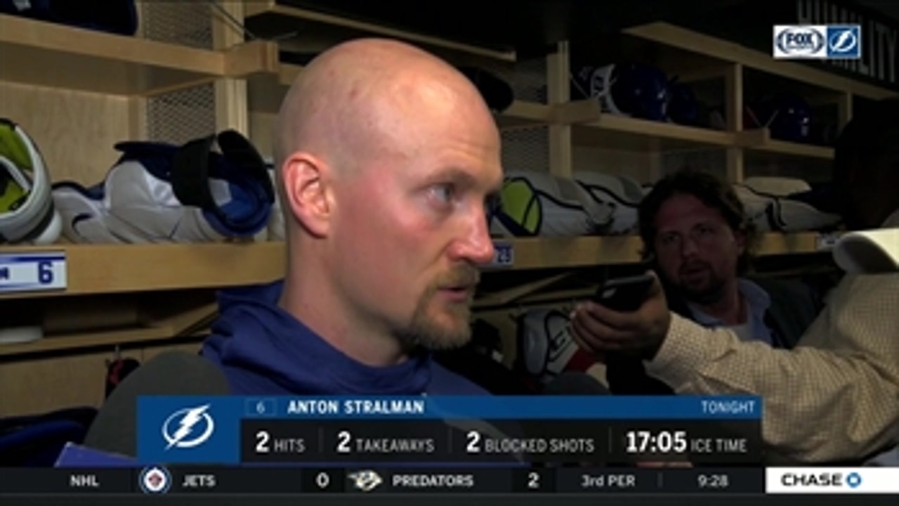 Anton Stralman: ‘It wasn’t lack of chances, we just couldn’t find the net’