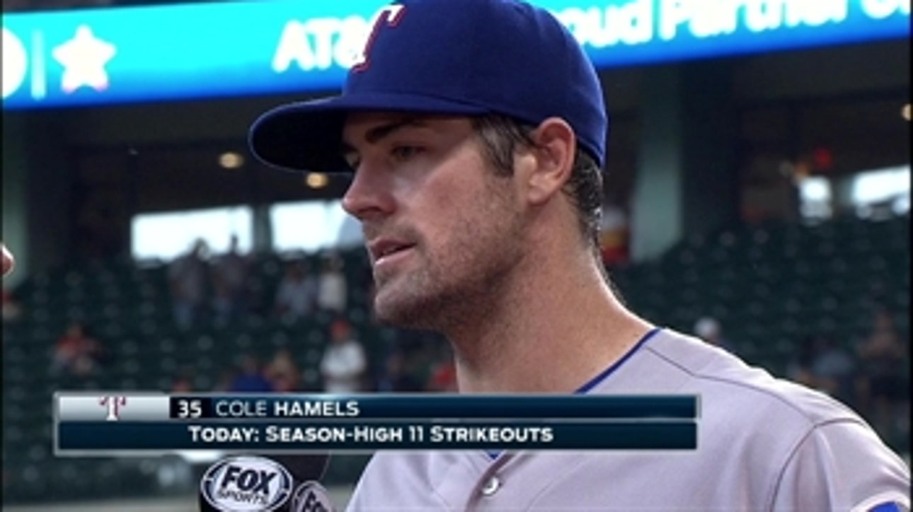 Cole Hamels went 8 strong innings in win against Astros
