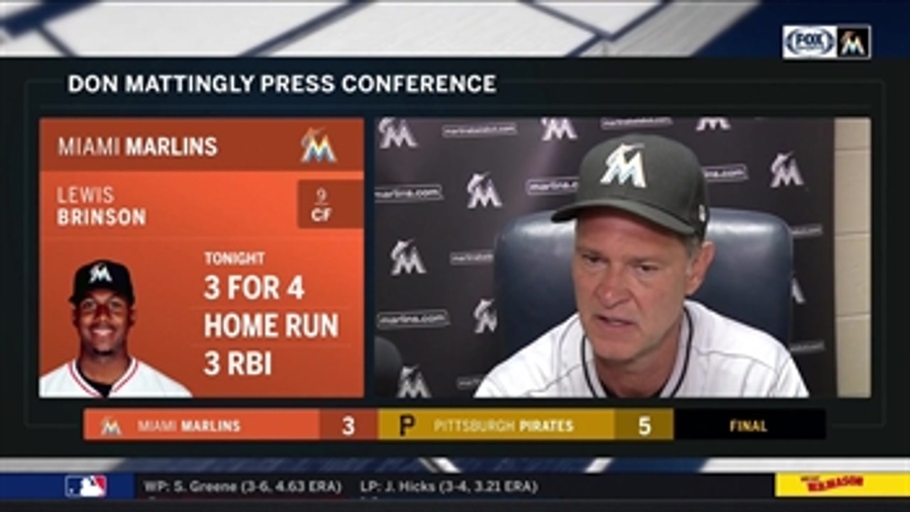 Don Mattingly breaks down loss to Pirates, Brinson's hot bat