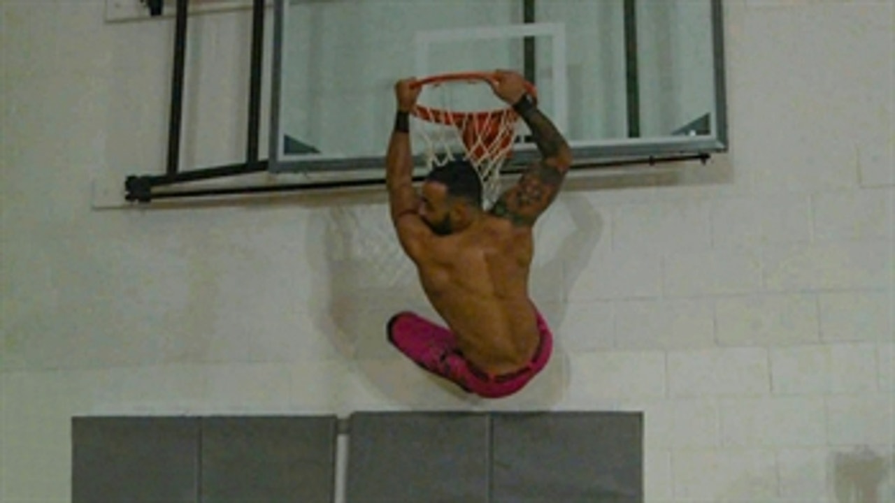 Ricochet uses a basketball hoop to take Drew McIntyre down: The Best of Drew McIntyre in EVOLVE (WWE Network Exclusive)