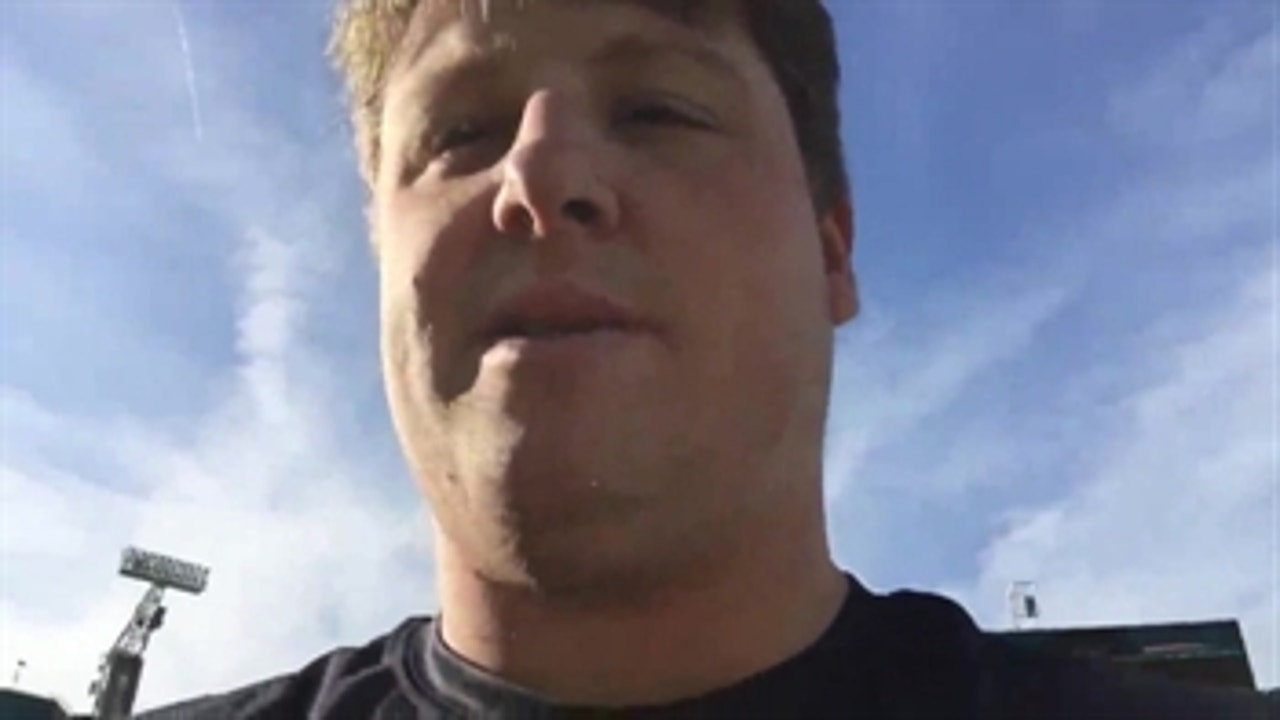 Ben Jones on the field before the Jaguars game