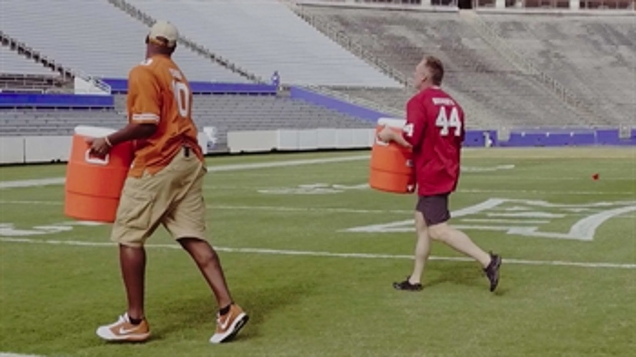 The *REAL* Red River Showdown: Vince vs. Boz -Obstacle Course ' COLLEGE FOOTBALL