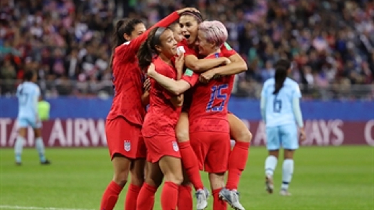 Alex Morgan scores her 5th goal in the USWNT's 2019 FIFA Women's World Cup debut