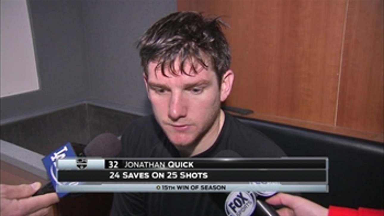Jonathan Quick postgame (12/6):  We were fortunate to get eight points