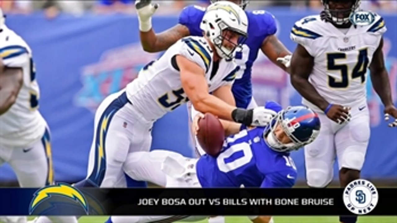 Joey Bosa out vs. Bills with bone bruise