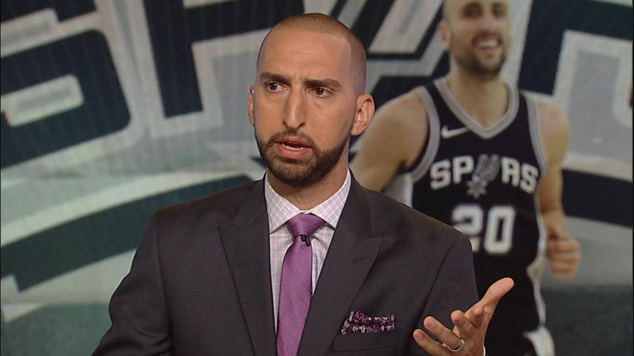Nick Wright reacts to Manu Ginóbili retiring after 16 seasons with Spurs ' NBA ' FIRST THINGS FIRST